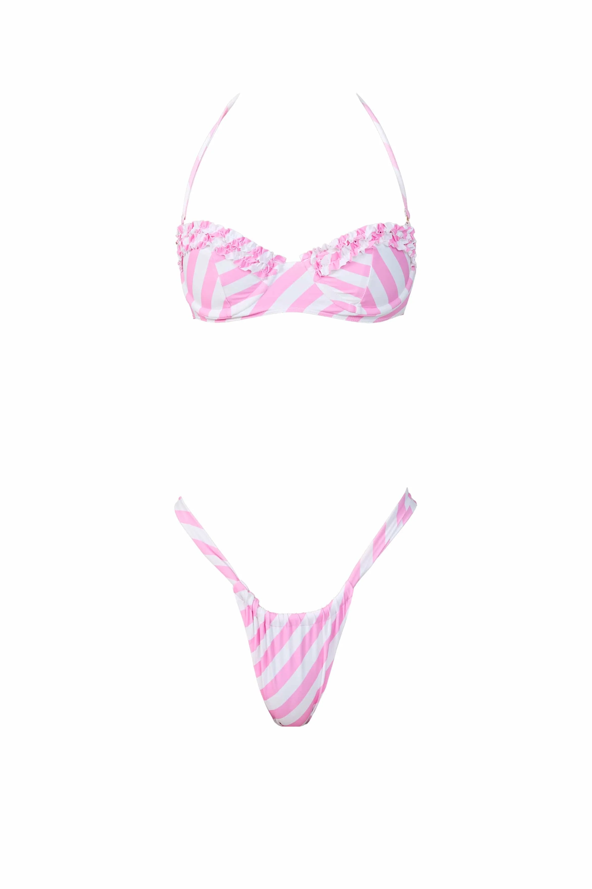 DOLLY top - pink/ white stripe - Image 5